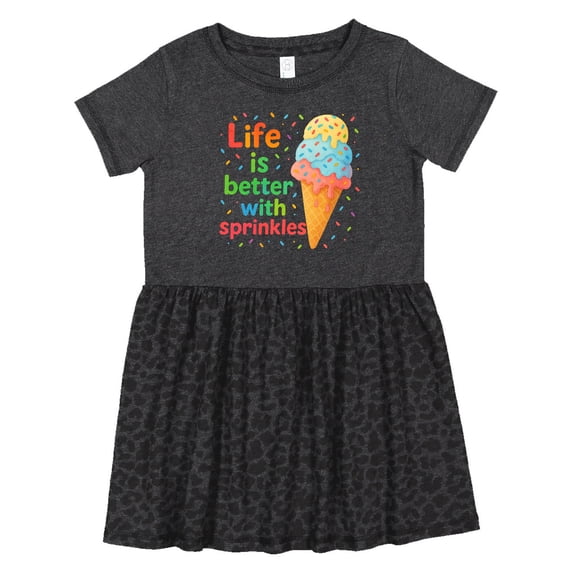 Inktastic Life is Better with Sprinkles Girls Toddler Dress