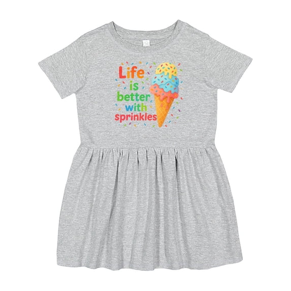 Inktastic Life is Better with Sprinkles Girls Toddler Dress