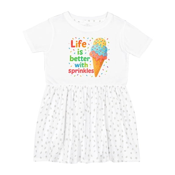 Inktastic Life is Better with Sprinkles Girls Toddler Dress