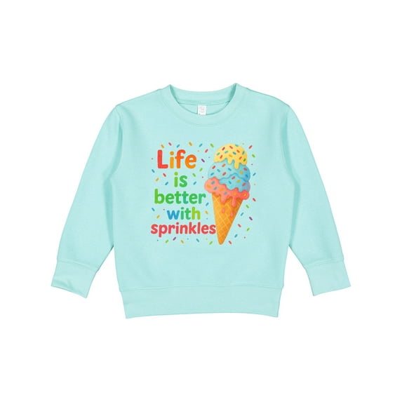 Inktastic Life is Better with Sprinkles Ice Cream Toddler Sweatshirt