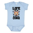 thumbnail image 1 of Inktastic Life is Better with a Corgi Boys or Girls Baby Bodysuit, 1 of 5