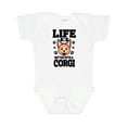 thumbnail image 1 of Inktastic Life is Better with a Corgi Boys or Girls Baby Bodysuit, 1 of 5