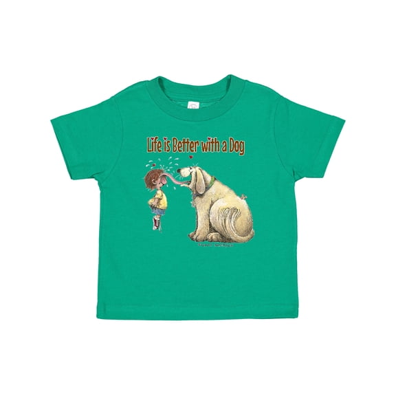 Inktastic Life is Better with a Dog Boys or Girls Baby T-Shirt