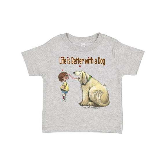 Inktastic Life is Better with a Dog Boys or Girls Toddler T-Shirt