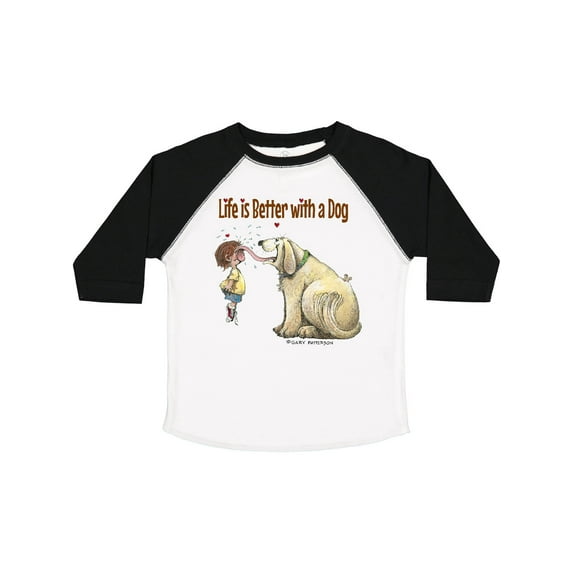Inktastic Life is Better with a Dog Boys or Girls Toddler T-Shirt