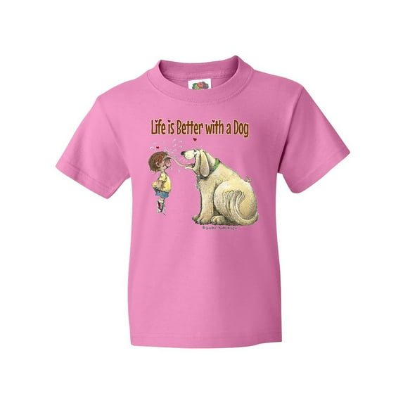 Inktastic Life is Better with a Dog Youth T-Shirt