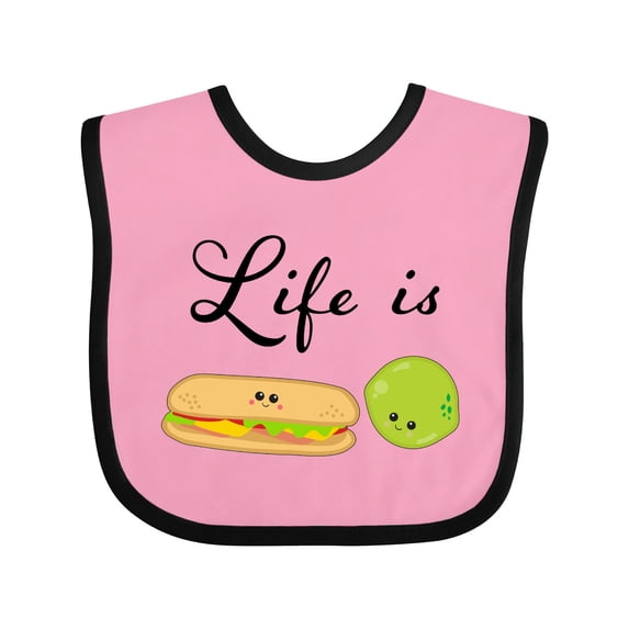 Inktastic Life is Sublime- Cute Food Pun Boys or Girls Baby Bib