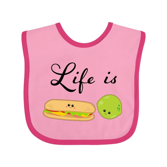 Inktastic Life is Sublime- Cute Food Pun Boys or Girls Baby Bib