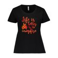 thumbnail image 1 of Inktastic Life's Better Campfire Women's Plus Size T-Shirt, 1 of 5