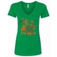thumbnail image 1 of Inktastic Life's Better Campfire Women's V-Neck T-Shirt, 1 of 5