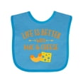 thumbnail image 1 of Inktastic Life's Better Mac & Cheese Boys or Girls Baby Bib, 1 of 4