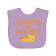 thumbnail image 1 of Inktastic Life's Better Mac & Cheese Boys or Girls Baby Bib, 1 of 4