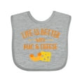 thumbnail image 1 of Inktastic Life's Better Mac & Cheese Boys or Girls Baby Bib, 1 of 4