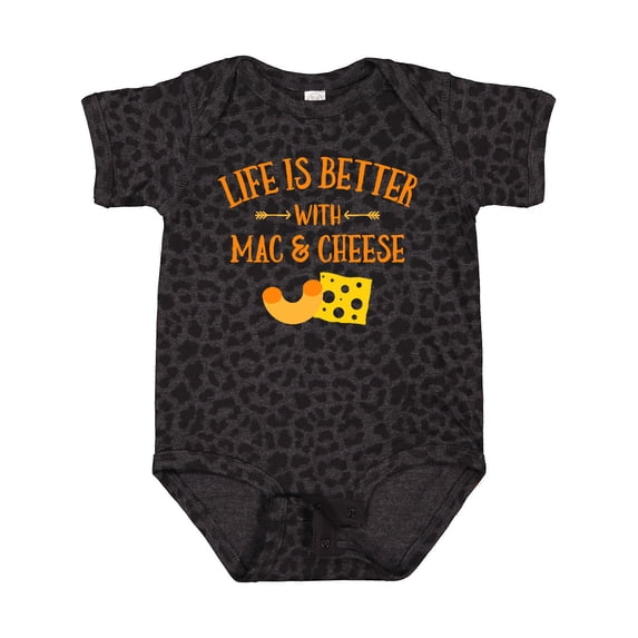 Inktastic Life's Better Mac & Cheese Boys or Girls Baby Bodysuit