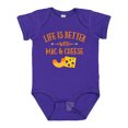 thumbnail image 1 of Inktastic Life's Better Mac & Cheese Boys or Girls Baby Bodysuit, 1 of 5