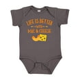thumbnail image 1 of Inktastic Life's Better Mac & Cheese Boys or Girls Baby Bodysuit, 1 of 5
