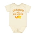 thumbnail image 1 of Inktastic Life's Better Mac & Cheese Boys or Girls Baby Bodysuit, 1 of 5