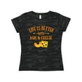 thumbnail image 1 of Inktastic Life's Better Mac & Cheese Women's T-Shirt, 1 of 5