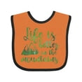 thumbnail image 1 of Inktastic Life's Better Mountains Girls Baby Bib, 1 of 4