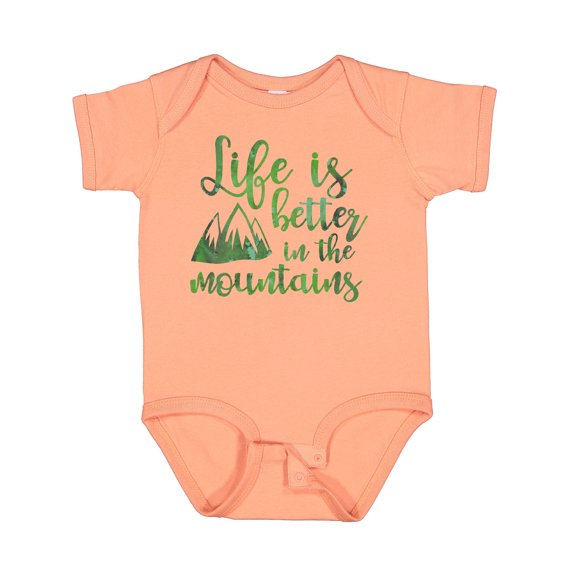 Inktastic Life's Better Mountains Girls Baby Bodysuit