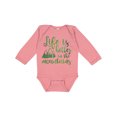 thumbnail image 1 of Inktastic Life's Better Mountains Girls Long Sleeve Baby Bodysuit, 1 of 5