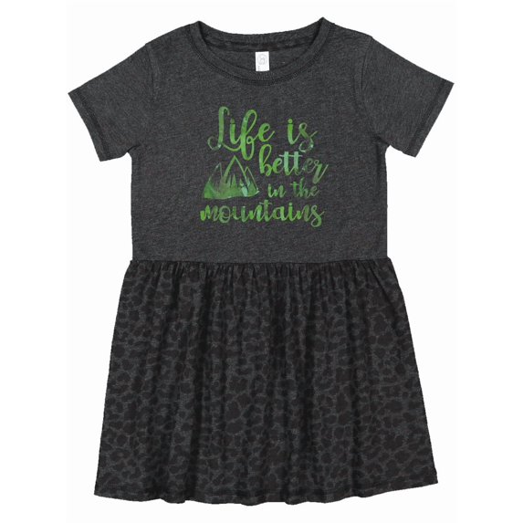 Inktastic Life's Better Mountains Girls Toddler Dress