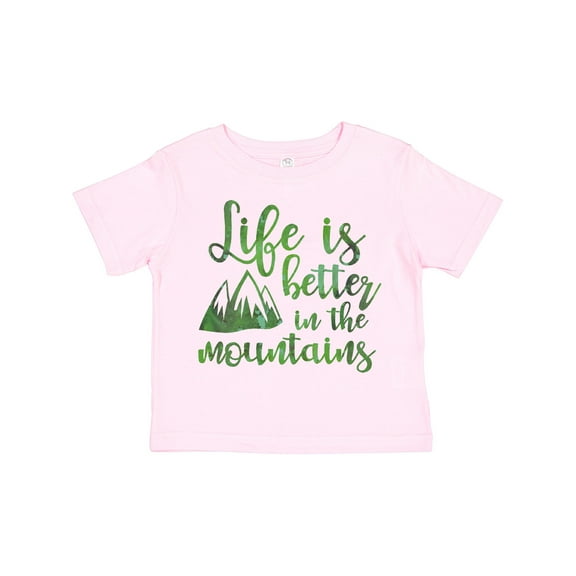 Inktastic Life's Better Mountains Girls Toddler T-Shirt