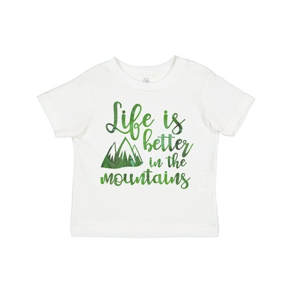 Inktastic Life's Better Mountains Girls Toddler T-Shirt