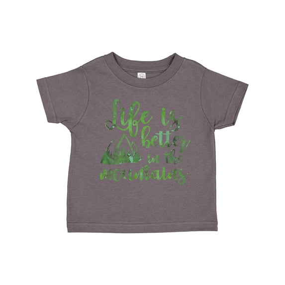 Inktastic Life's Better Mountains Girls Toddler T-Shirt