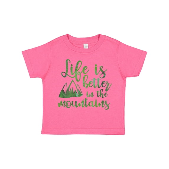 Inktastic Life's Better Mountains Girls Toddler T-Shirt