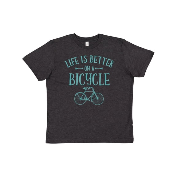 Inktastic Life's Better On A Bicycle Youth T-Shirt