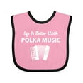 thumbnail image 1 of Inktastic Life's Better Polka Music Boys or Girls Baby Bib, 1 of 4