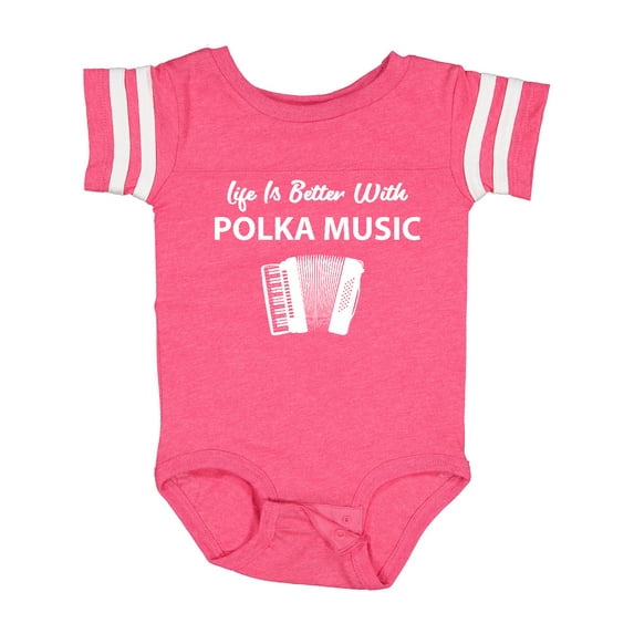 Inktastic Life's Better Polka Music Boys or Girls Baby Bodysuit