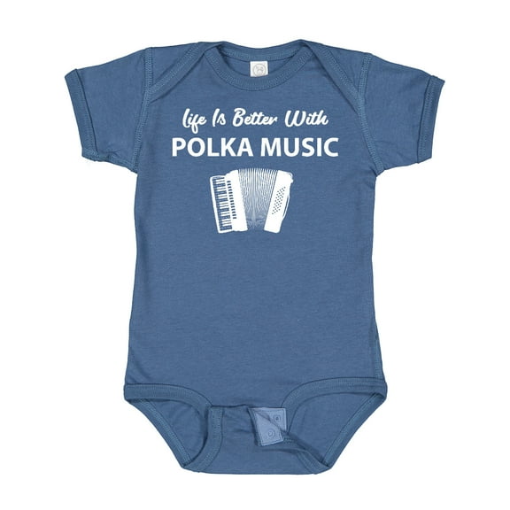 Inktastic Life's Better Polka Music Boys or Girls Baby Bodysuit