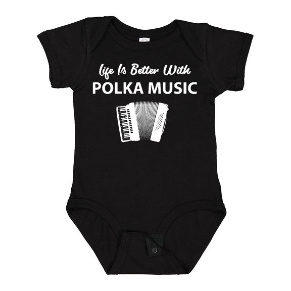 Inktastic Life's Better Polka Music Boys or Girls Baby Bodysuit