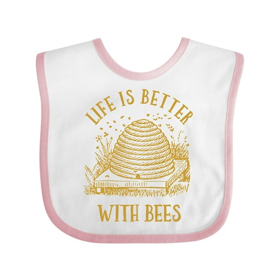 Inktastic Life's Better With Bees Boys or Girls Baby Bib