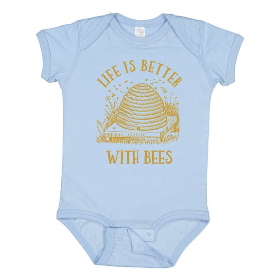 Inktastic Life's Better With Bees Boys or Girls Baby Bodysuit
