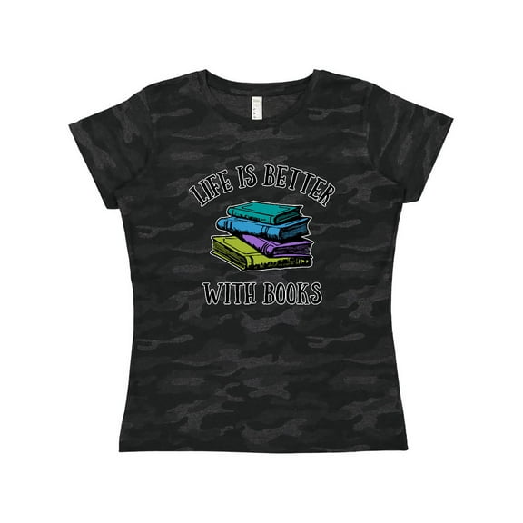 Inktastic Life's Better With Books Women's T-Shirt