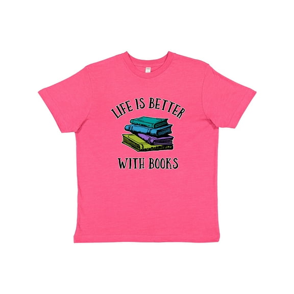 Inktastic Life's Better With Books Youth T-Shirt