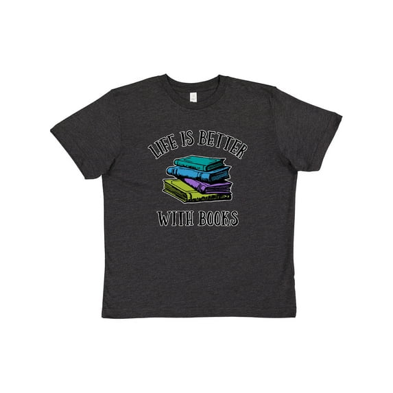 Inktastic Life's Better With Books Youth T-Shirt