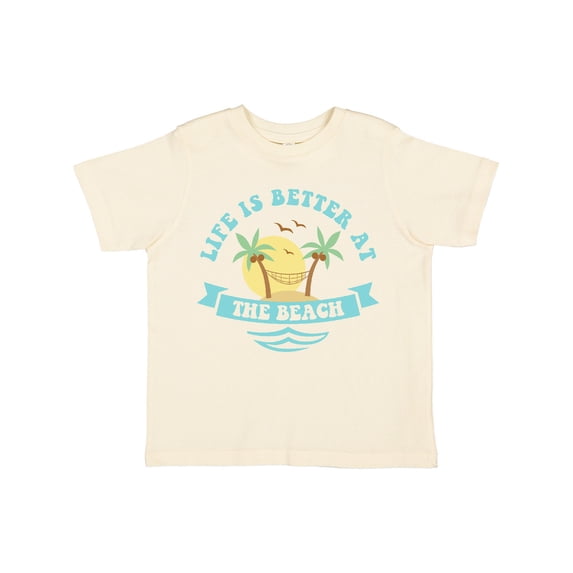 Inktastic Life's Better at the Beach Girls Toddler T-Shirt