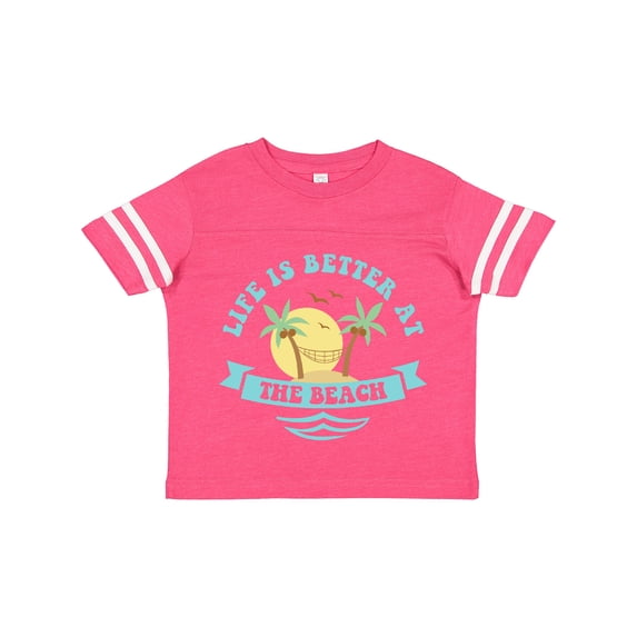 Inktastic Life's Better at the Beach Girls Toddler T-Shirt