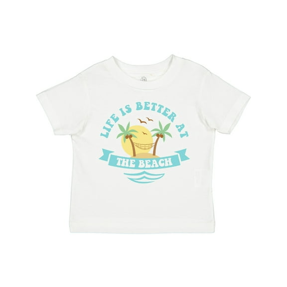 Inktastic Life's Better at the Beach Girls Toddler T-Shirt