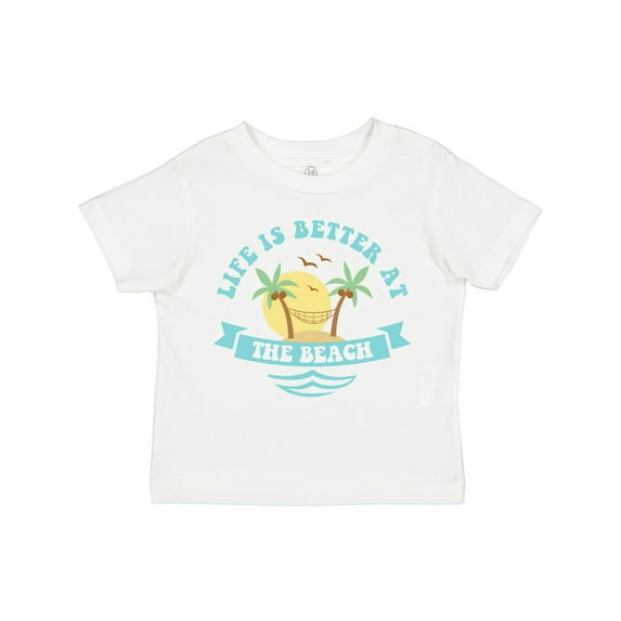 Inktastic Life's Better at the Beach Girls Toddler T-Shirt