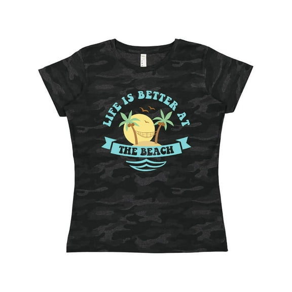 Inktastic Life's Better at the Beach Women's T-Shirt