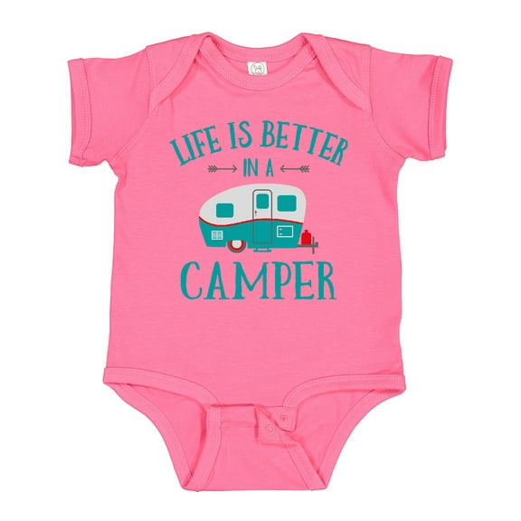 Inktastic Life's Better in a Camper Girls Baby Bodysuit