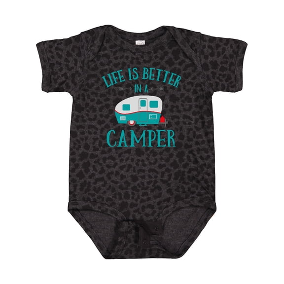 Inktastic Life's Better in a Camper Girls Baby Bodysuit