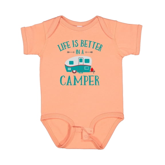 Inktastic Life's Better in a Camper Girls Baby Bodysuit