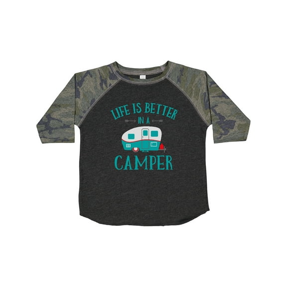 Inktastic Life's Better in a Camper Girls Toddler T-Shirt