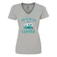 thumbnail image 1 of Inktastic Life's Better in a Camper Women's V-Neck T-Shirt, 1 of 5